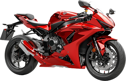 赤いバイクの画像
