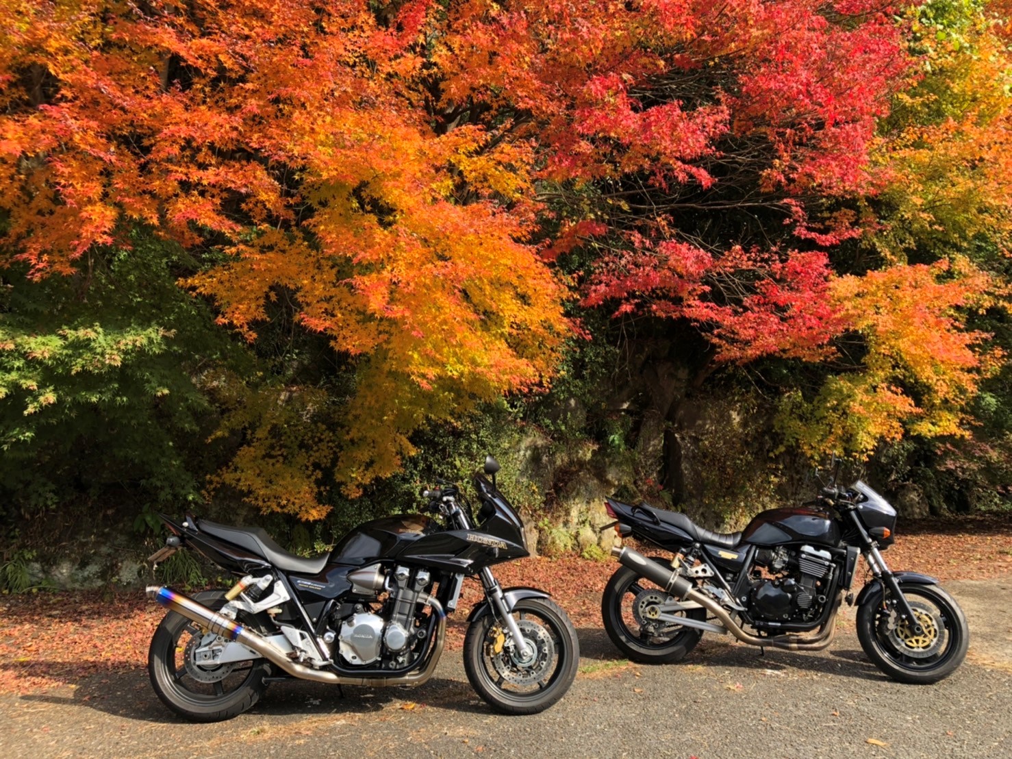 耶馬溪で撮影されたC B1300S、B ZRX1100の画像