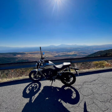 阿蘇大観峰で撮影されたCB250Rの画像