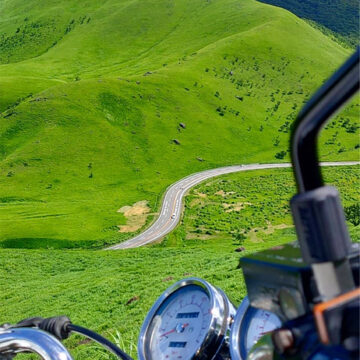 湯布院町で撮影されたSR400の画像