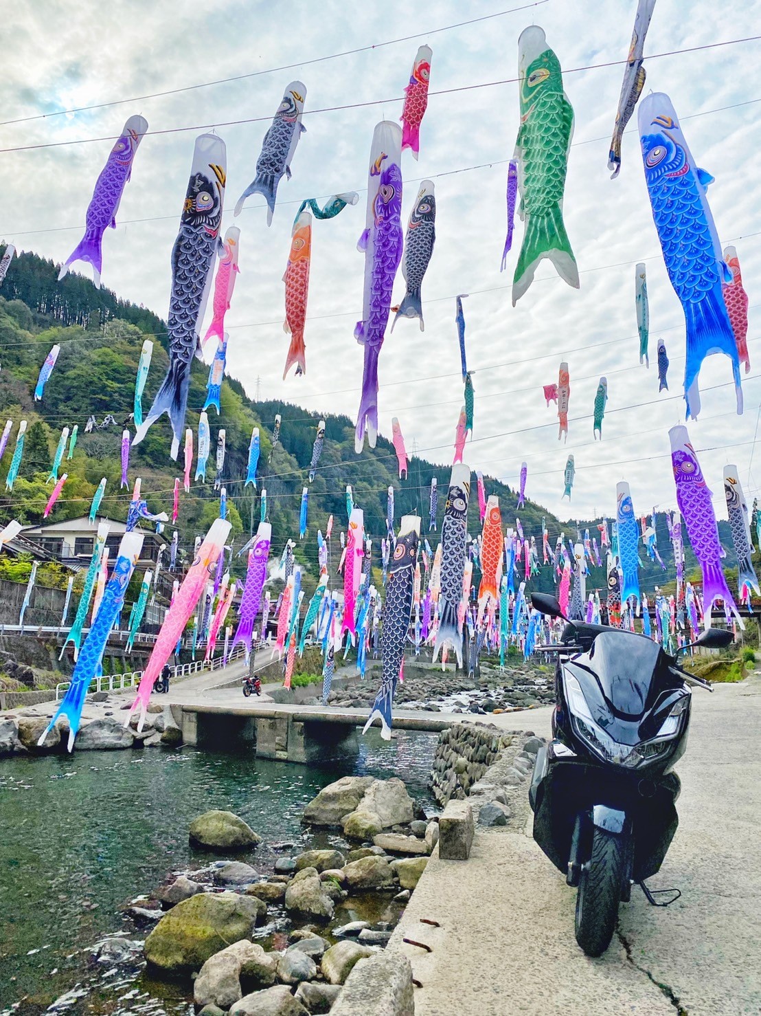 杖立温泉で撮影されたPCX125の画像