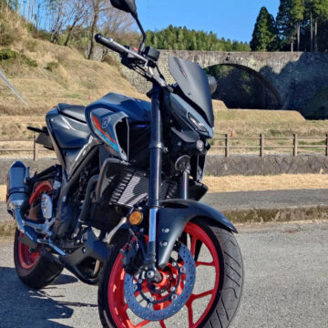 通潤橋で撮影されたMT25の画像