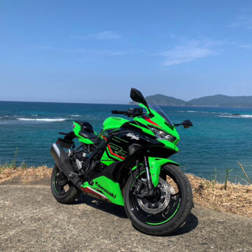 天草市 牛深海岸で撮影されたNinja ZX-4RRの画像