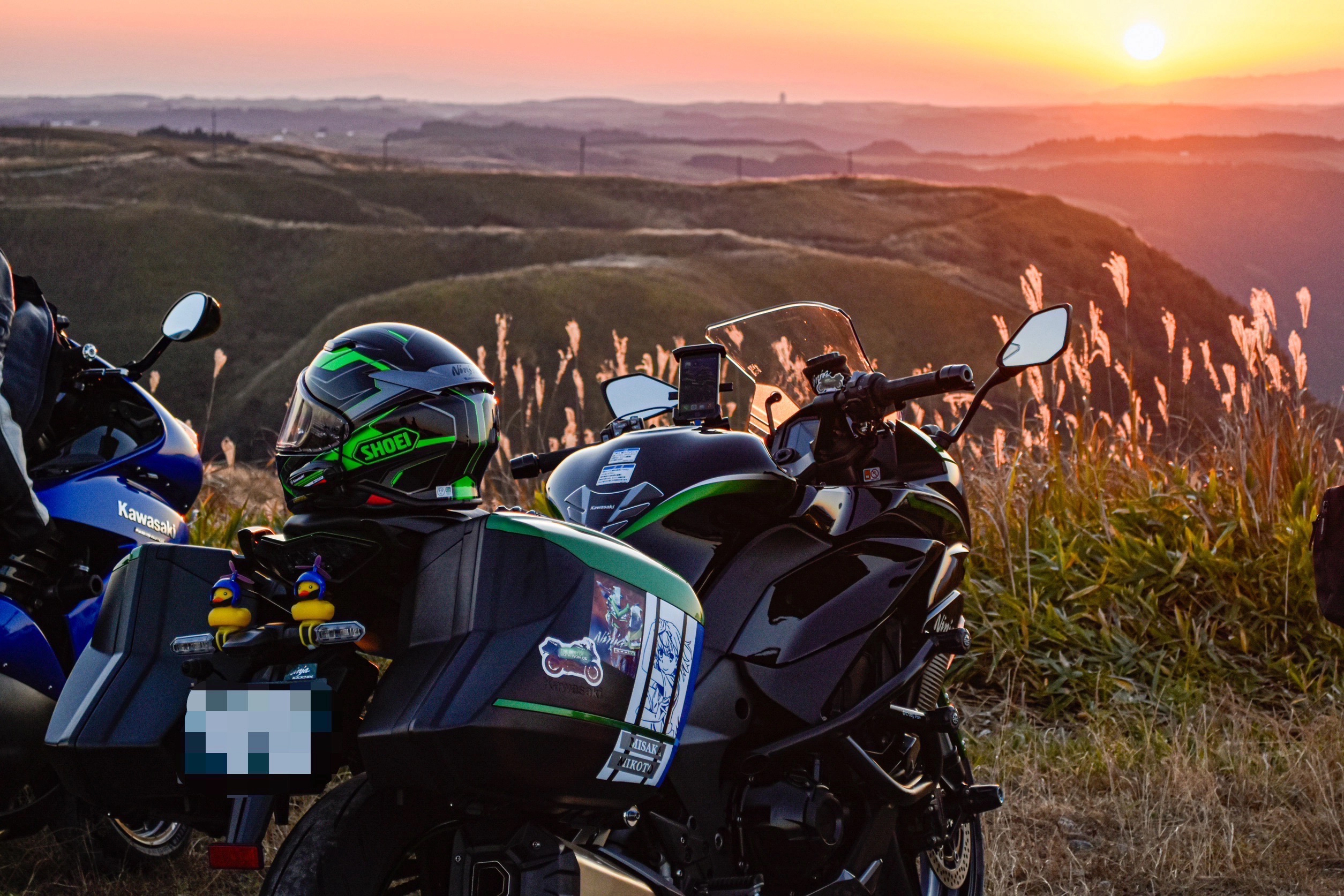 大観峰で撮影されたNinja 1000SXの画像