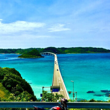 角島大橋（山口県）で撮影されたCB400SFの画像