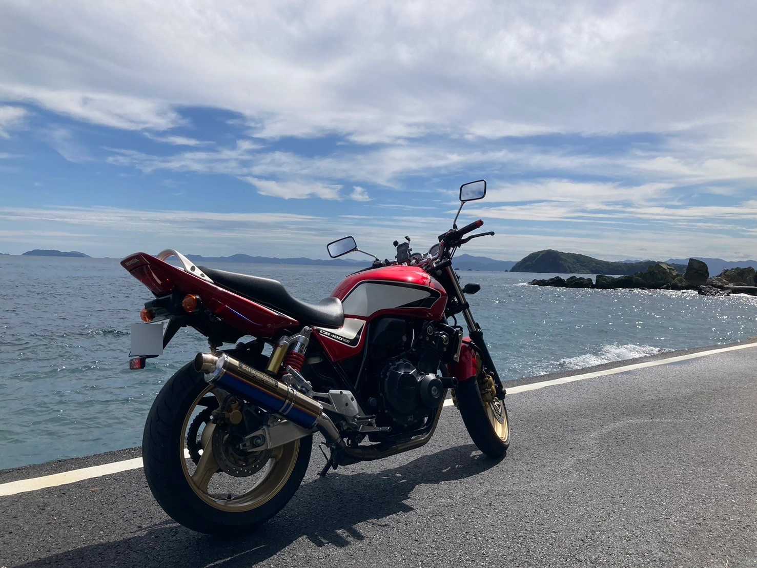 佐賀関で撮影されたCB400SFの画像