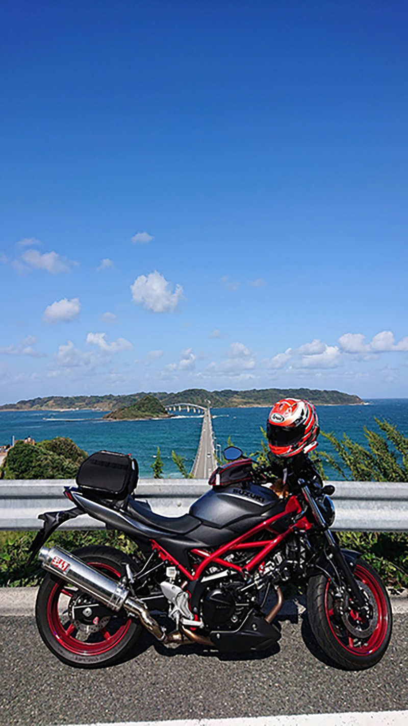 角島で撮影されたSV650ABSの画像