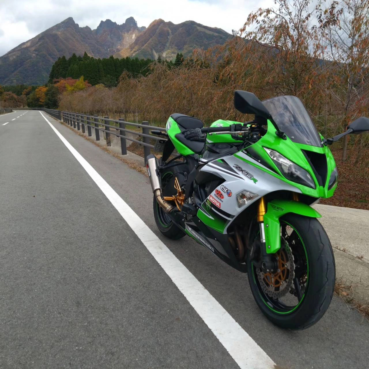 高森で撮影されたZX-6Rの画像