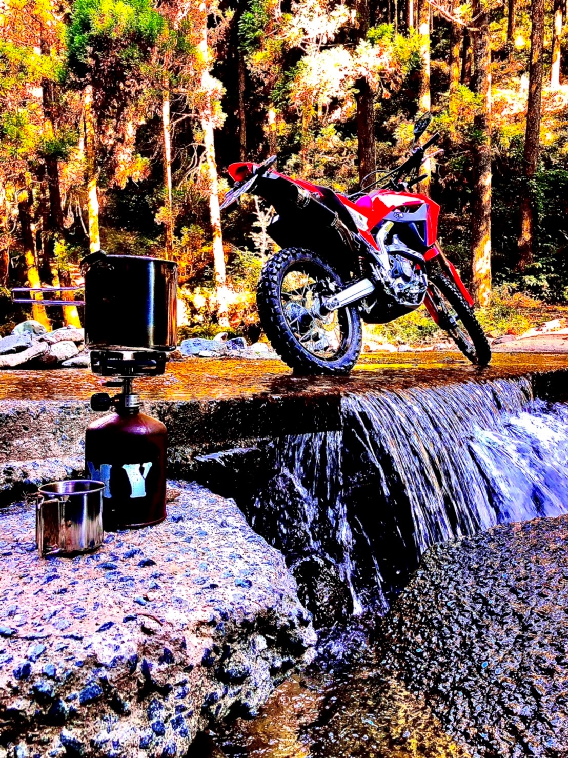 上津江で撮影されたcrf250lsの画像
