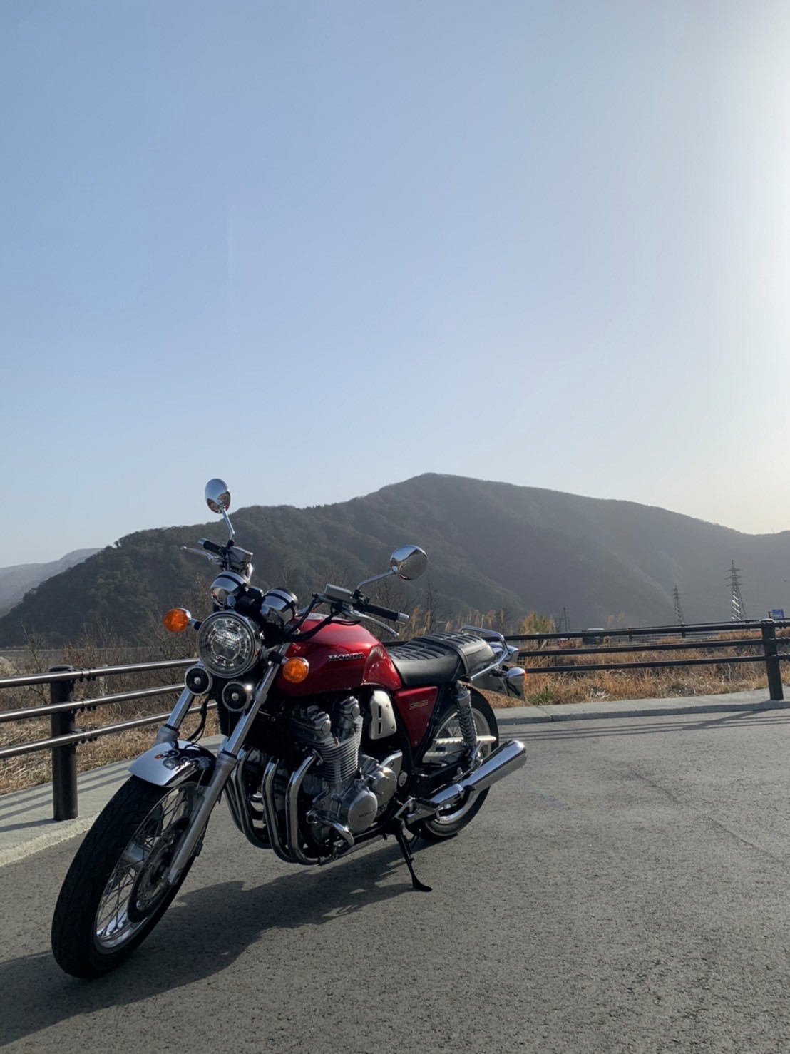 阿蘇くじゅうで撮影されたCB1100の画像