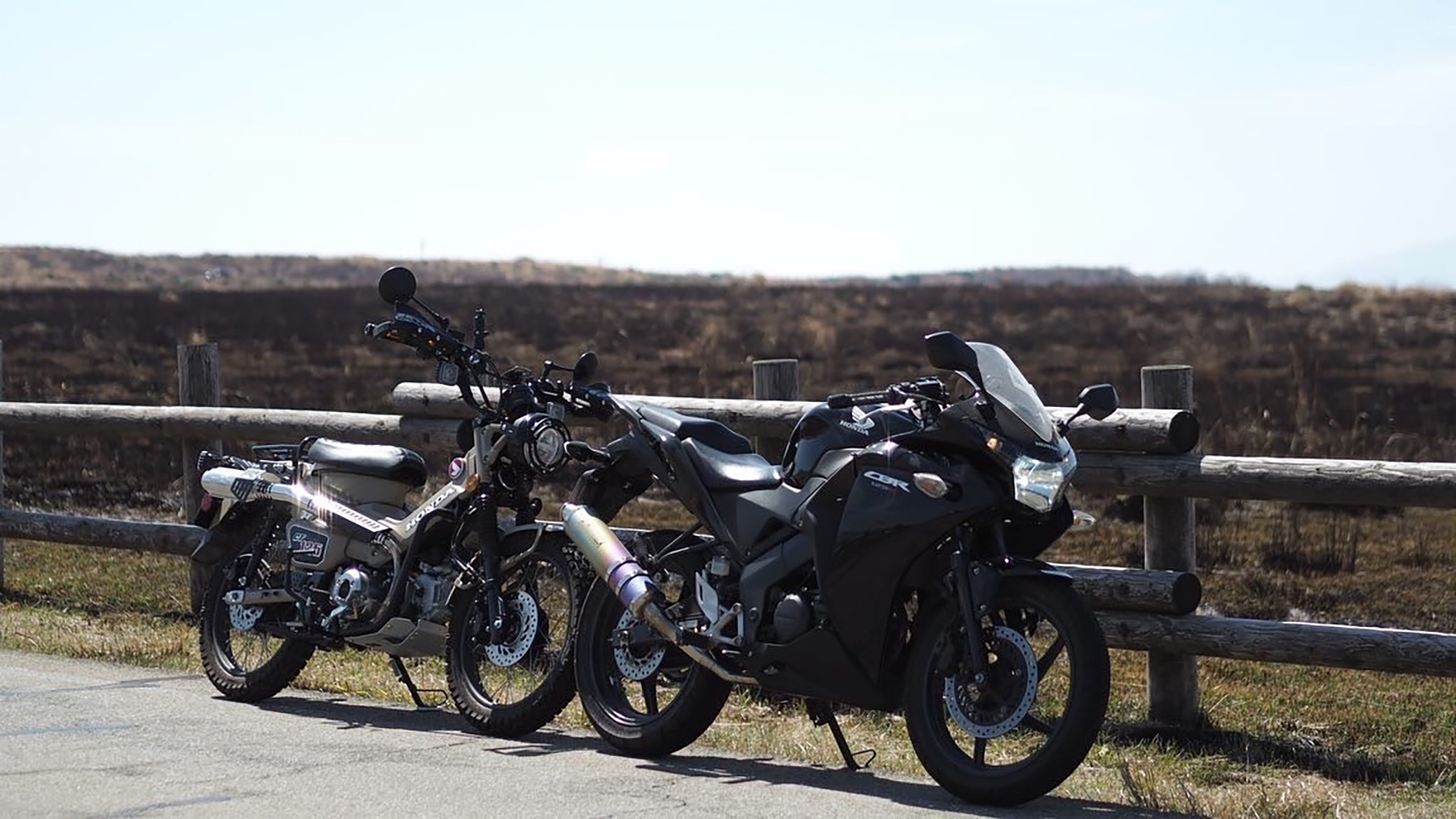 阿蘇で撮影されたCBR125R、CT125の画像