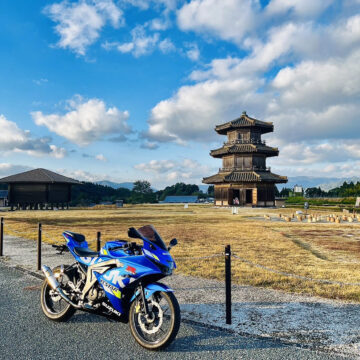 山鹿市 歴史公園鞠智城で撮影されたGSX-R125の画像