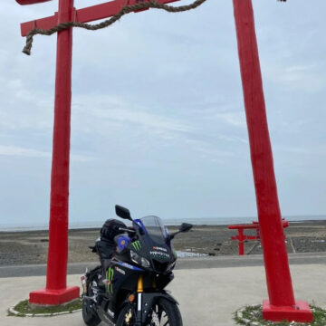 海中鳥居で撮影されたYZF-R25の画像