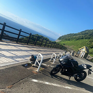 天草鬼海ヶ裏展望所で撮影されたYZF-R25の画像