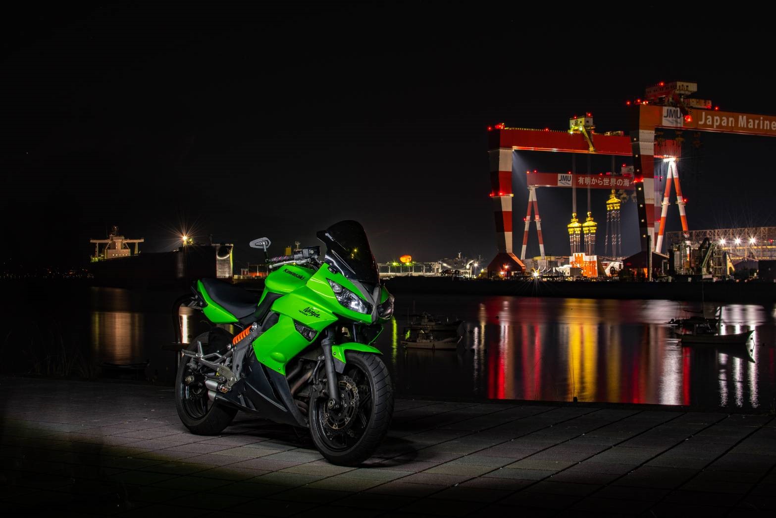 長洲港で撮影されたNinja400Rの画像