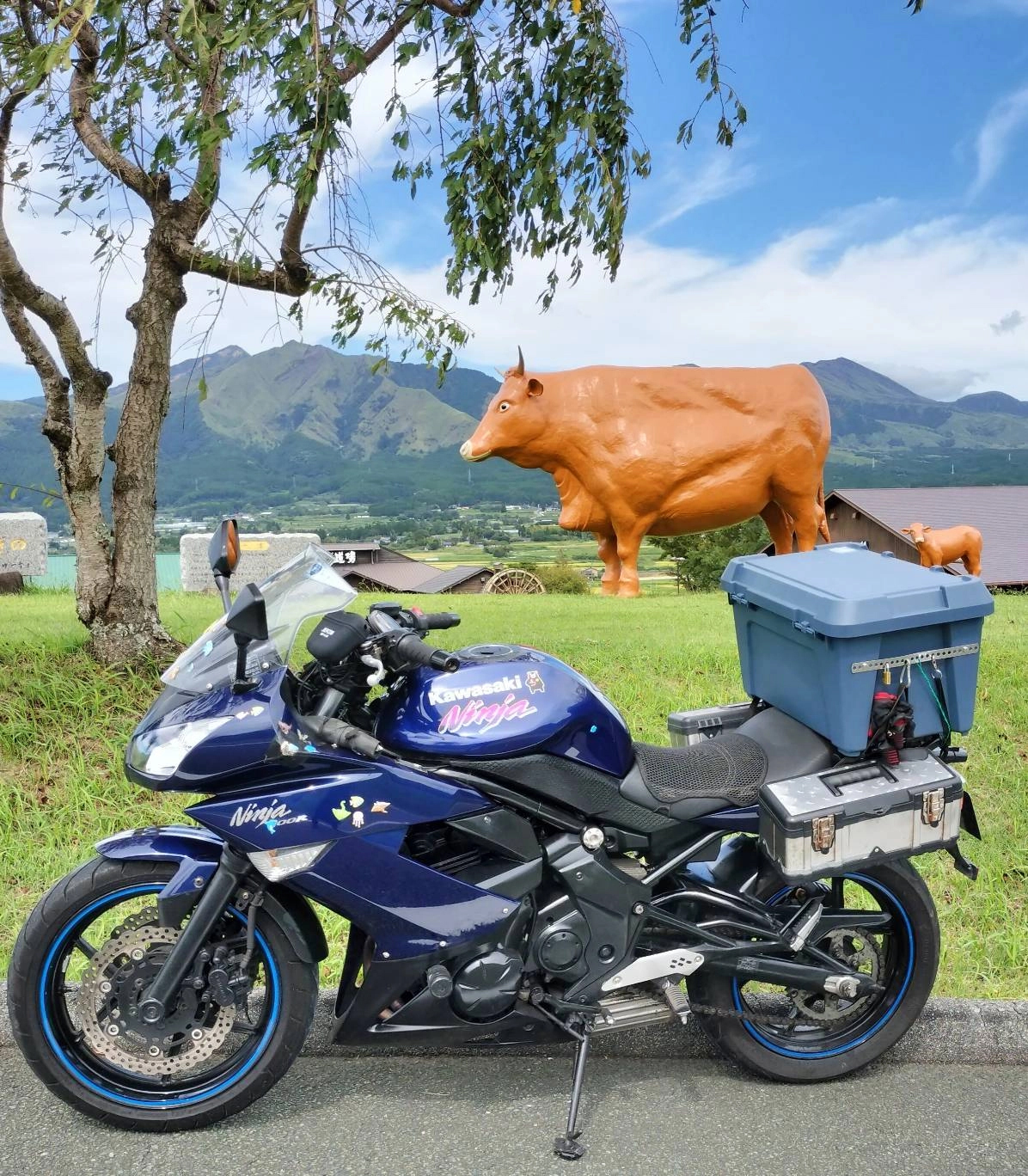 久木野阿蘇望で撮影されたNinja400Rの画像