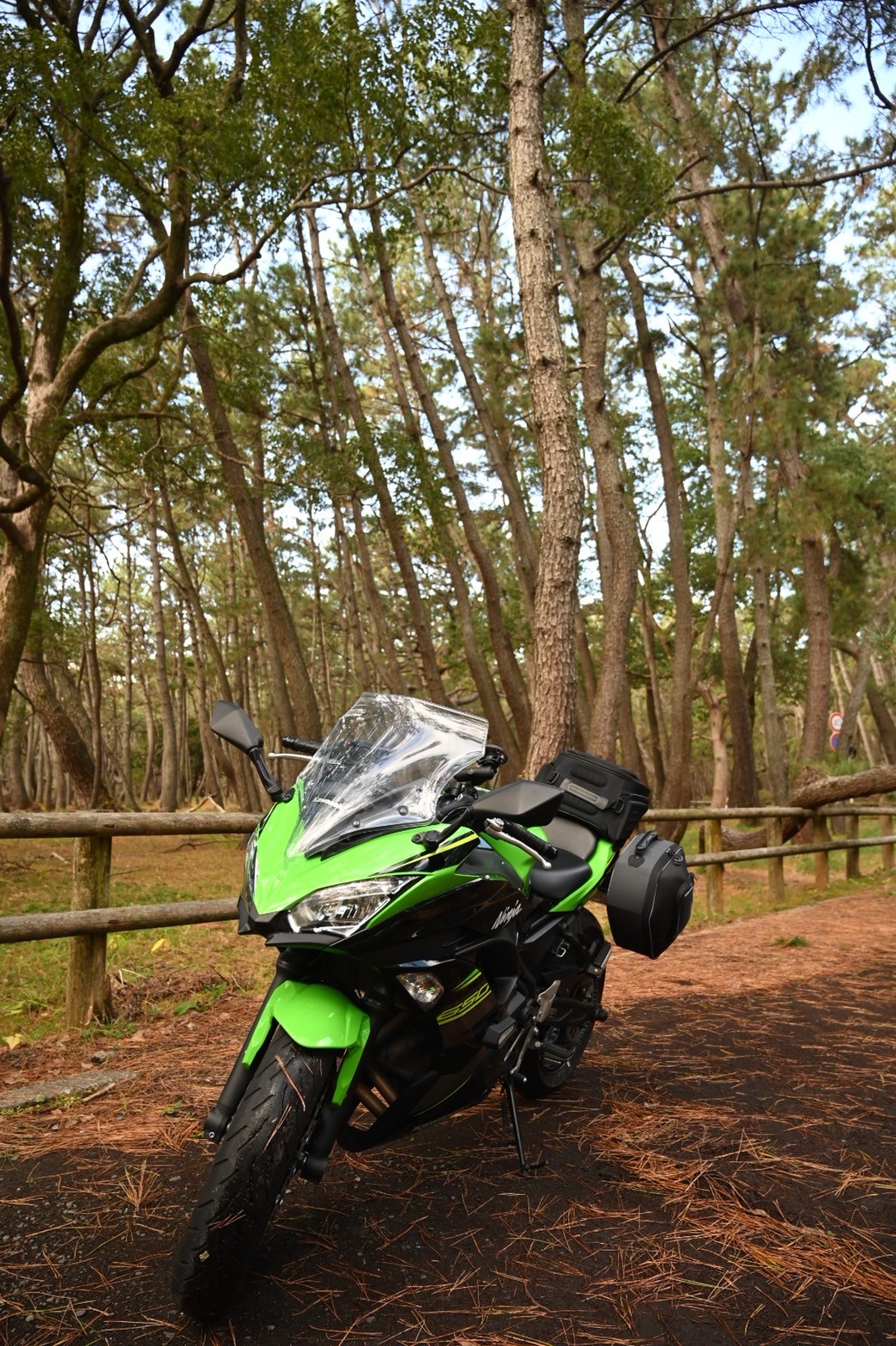 唐津市虹の松原で撮影されたNinja650の画像