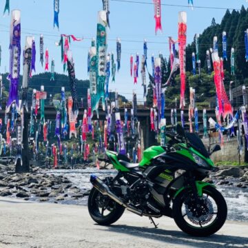 小国杖立温泉で撮影されたNINJA650の画像