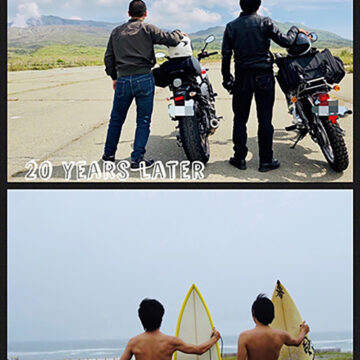 阿蘇山で撮影されたCL400とXSR700の画像