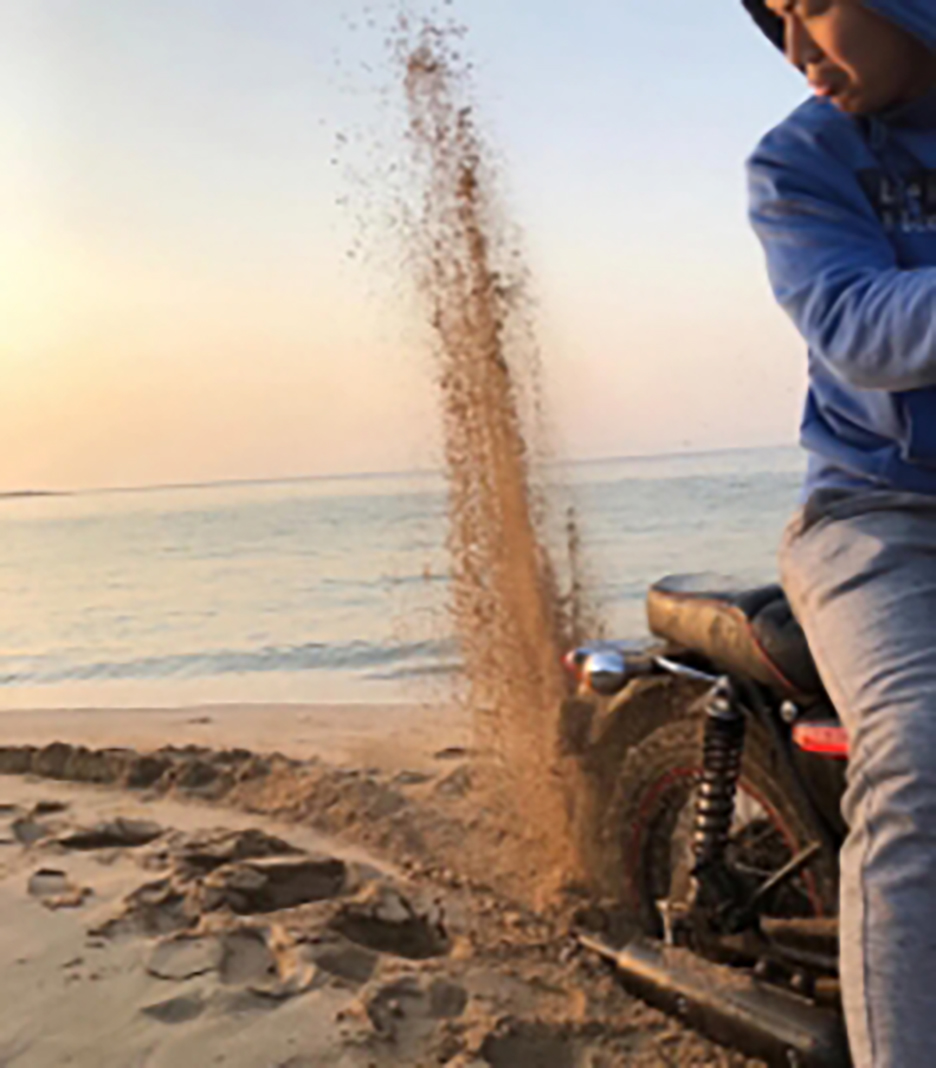 壱岐島で撮影されたW800の画像