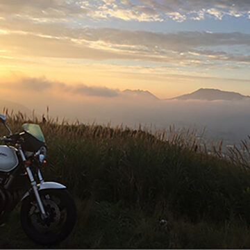 熊本　阿蘇大観峰で撮影されたCB400の画像