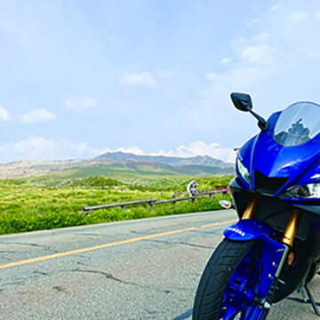 阿蘇山で撮影されたYZF-R25の画像