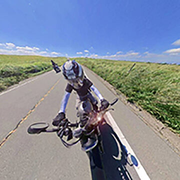 阿蘇ミルクロードで撮影されたレブル250の画像