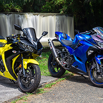 釘の花の滝で撮影されたNinja250　YZF-R25の画像