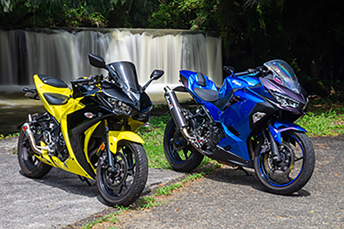 釘の花の滝で撮影されたNinja250　YZF-R25の画像